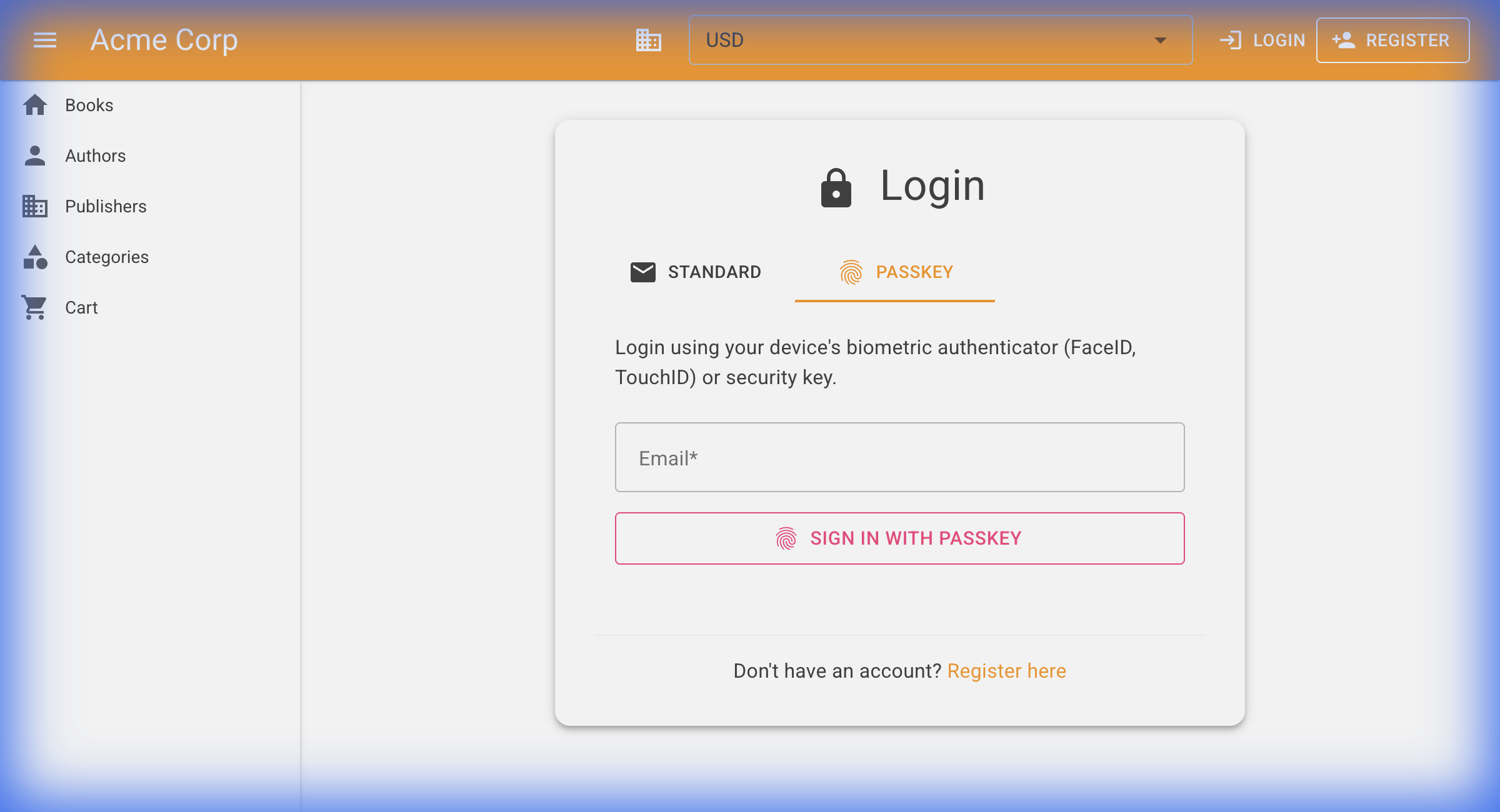 Login Passkey