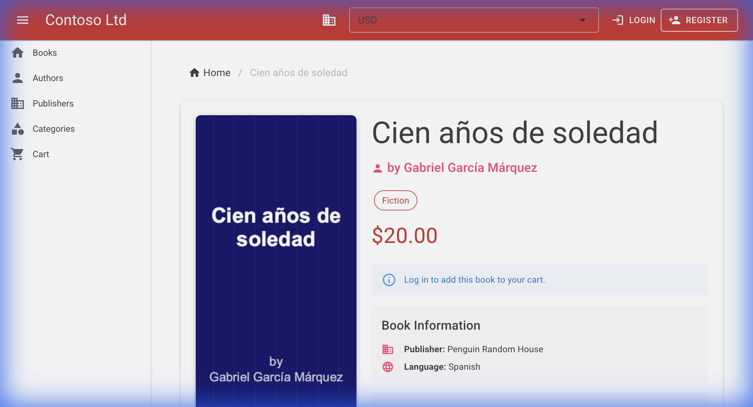Contoso Tenant Book Details